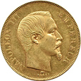 Francja, Napoleon III, 50 franków 1857 A, Paryż
