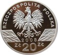POLSKA -  20 ZŁOTYCH ROK 2008 - SOKÓŁ WĘDROWNY