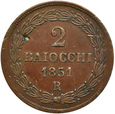 WATYKAN  - PIUS IX - 2 Baiocchi 1851 R