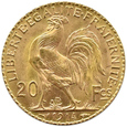 Francja  - 20 franków 1914 - KOGUT -  Paryż  