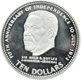 Bahamy, 10 dolarów 1973, 5 lat Niepodległości