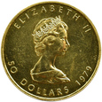 Kanada, liść klonowy, 50 dolarów 1979, uncja złota