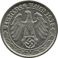 Niemcy, 50 PFENNIG 1938 G, Karlsruhe,  BARDZO RZADKIE 