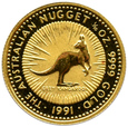 Australia, 15 dolarów 1991, KANGUR, 1/10 uncji złota