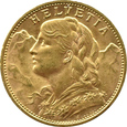 Szwajcaria, 20 franków 1914, stare bicie