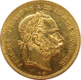 AUSTRO-WĘGRY - 20 franków/ 8 forintów 1873 KB - bardzo ładne