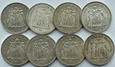 Francja - 50 franków 1974-1979 - 8 sztuk