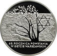 Polska, 20 złotych 2008, Rocznica Powstania w Getcie