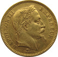 FRANCJA - Napoleon III, 20 franków 1865 Paryż