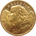 SZWAJCARIA - 20 franków 1909 STARE BICIE 