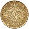 Belgia, Leopold II, 20 franków 1877, bardzo ładne!!