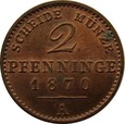 NIEMCY - PRUSY, 2 PFENNIGE 1870 A 