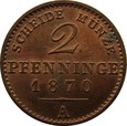 NIEMCY - PRUSY, 2 PFENNIGE 1870 A 