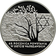 Polska, 20 złotych 2008, Rocznica Powstania w Getcie, UNC