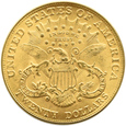 USA  - GŁOWA - 20 DOLARÓW  1906 - BELGIJKA