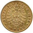 Niemcy, Prusy, 20 marek 1889 A, Berlin, stary mały orzeł