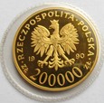 Polska - ZŁOTA  SOLIDARNOŚĆ 1990 - UNC 