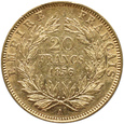 FRANCJA - NAPOLEON III -  20 franków 1856 A, Paryż
