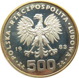 POLSKA - 500 ZŁOTYCH 1983 - SARAJEWO 1984 próba   