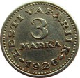 ESTONIA - 3 MARKI 1926 - RZADKIE 