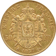 Francja, Napoleon III, 50 franków 1857 A, Paryż