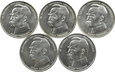 POLSKA - 50000 ZŁOTYCH 1989  J PIŁSUDSKI - ZESTAW 5 SZTUK 