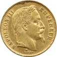 FRANCJA - NAPOLEON III, 20 franków 1869 BB