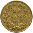 FRANCJA - LUDWIK FILIP I - 20 franków 1838 A