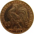 Francja  - 20 franków 1912 - KOGUT -  Paryż 