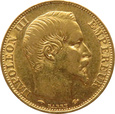 FRANCJA - NAPOLEON III -  20 franków 1858 A, Paryż