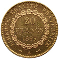 FRANCJA - Republika, 20 franków 1895 - Paryż 