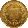 SZWAJCARIA - 20 franków 1895 B