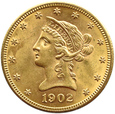 USA - 10 DOLLARÓW 1902S - MENNICZE