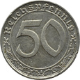 Niemcy, 50 PFENNIG 1938 J, Hamburg,  BARDZO RZADKIE 