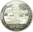 FINLANDIA  - 20 ECU 1992 SREBRO 