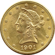 USA  - 10 DOLLARÓW 1901 S - PIĘKNY