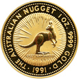 Australia, 100 dolarów 1991, KANGUR, uncja złota