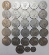 1 złoty PRL zestaw wszystkich 30 monet 1949,1957,1967,1968 do 1990