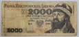 2000 złotych MIESZKO CHROBRY 1977 seria L bardzo rzadka, L7 obiegowy