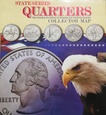 USA STATE QUARTERS COLLECTION 50 STANÓW + 6 w dużym albumie z mapą