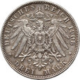 17. Niemcy, Hamburg, 3 marki 1908 J