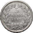 Francja, Ludwik Filip I, 5 franków 1832 I