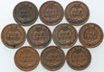 97. USA, zestaw 10 x cent 1897-1907, Indianin, Indian Head Cent