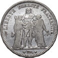 Francja, 5 franków 1873 K, Herkules