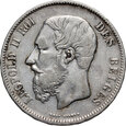 2. Belgia, Leopold II, 5 franków 1869