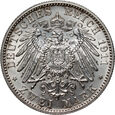 3. Niemcy, Bawaria, Otto, 2 marki 1911 D