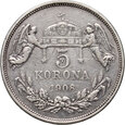 183. Węgry, Franciszek Józef I, 5 koron 1908 KB
