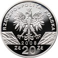 Polska, III RP, 20 złotych 2008, Sokół Wędrowny