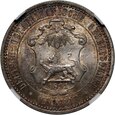 Niemiecka Afryka Wschodnia, Wilhelm II, 1/2 rupi 1891, NGC MS64