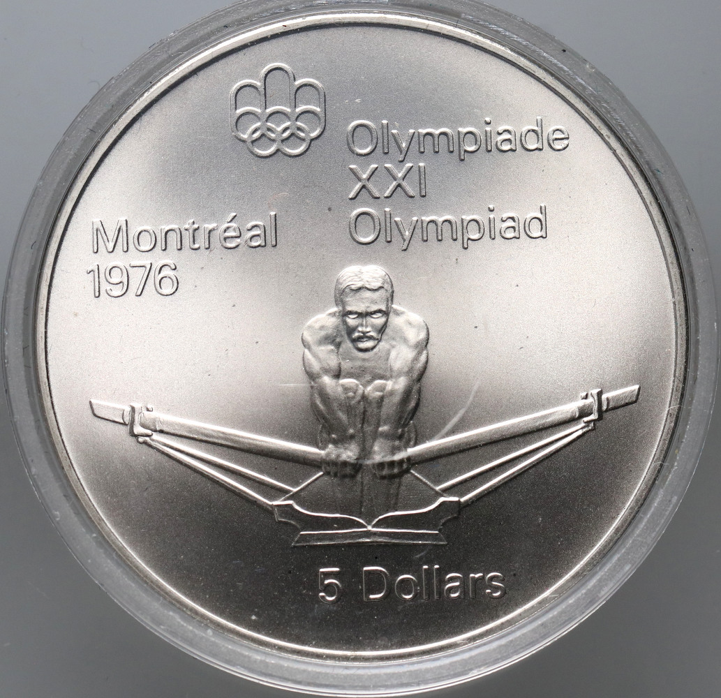 200. Kanada, Elżbieta II, 5 dolarów 1974, Olimpiada Montreal 1976